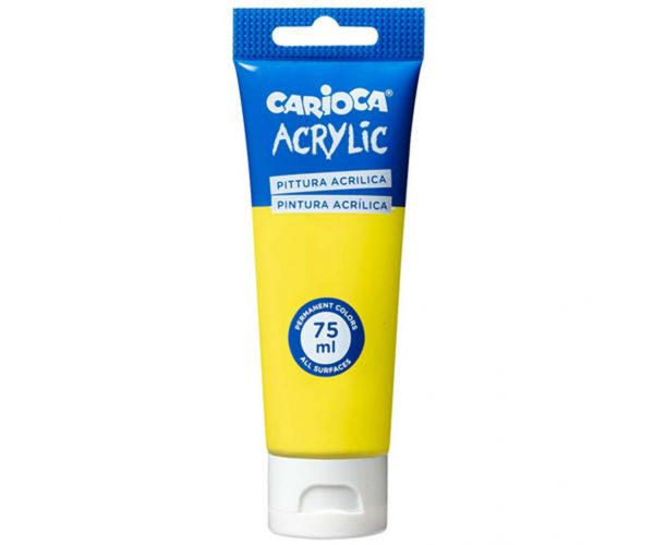 Vopsea acrilică 75ml culoare galben lămâie - Carioca