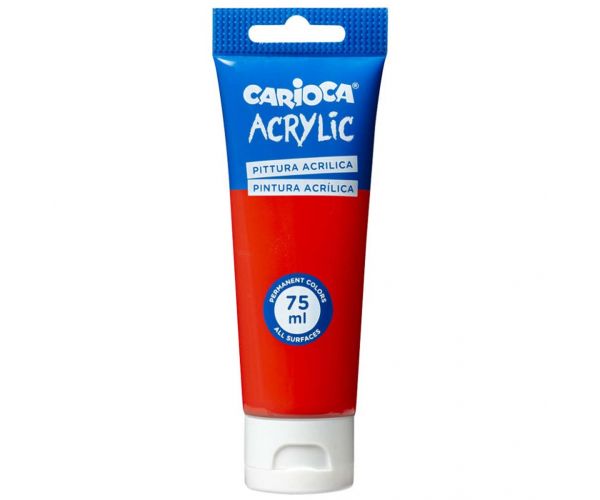 Vopsea acrilică 75ml culoare roșie - Carioca