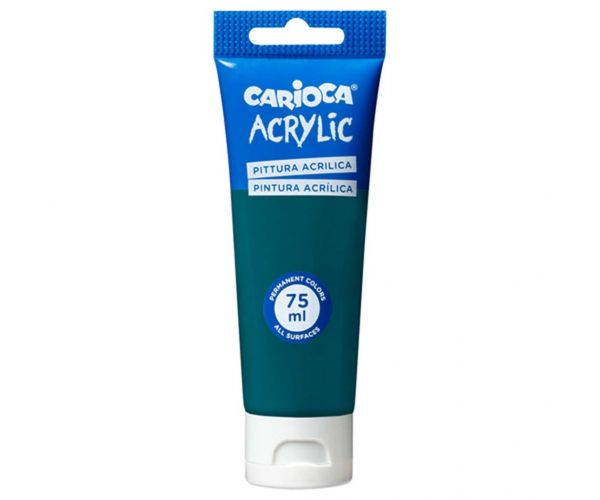 Vopsea acrilică 75ml culoare verde smarald - Carioca