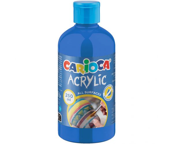Vopsea acrilică albastră 250 ml - Carioca