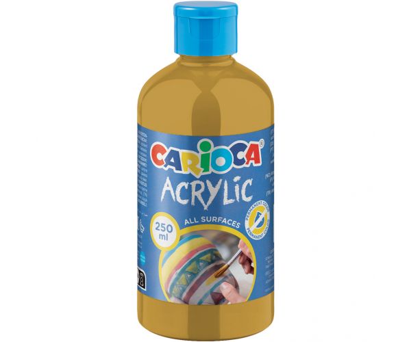 Vopsea acrilică aurie 250 ml - Carioca