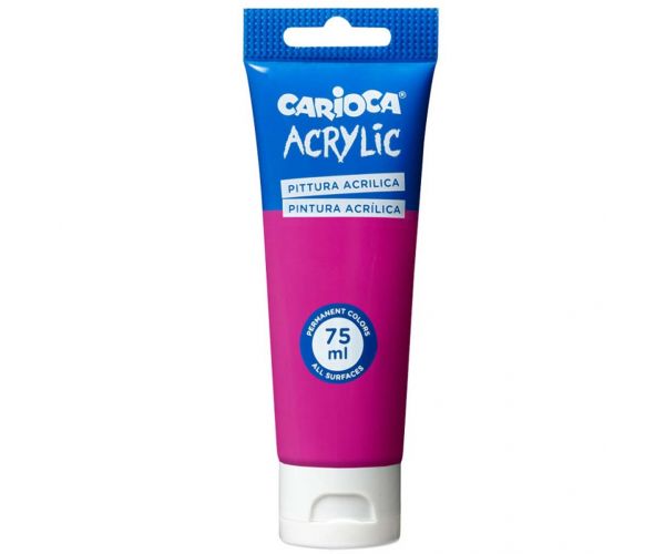 Vopsea acrilică de 75 ml în culoarea magenta - Carioca