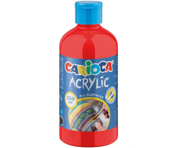 Vopsea acrilică roșie 250 ml - Carioca