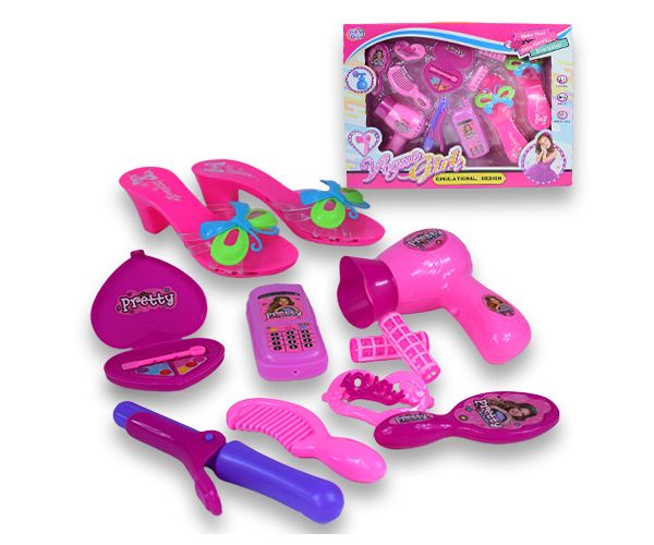 Vogue Girl: set de frumusețe din 10 piese cu pantofi, telefon și accesorii de coafură
