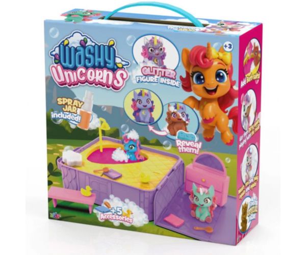 Washy Friends: Color Reveal — unicorni de baie cu jacuzzi