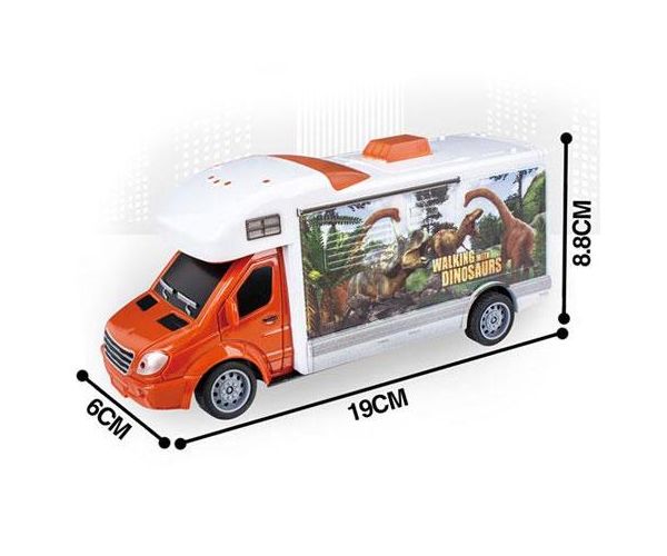 RC Távirányítós Walking with Dinosaurus lakóautó fénnyel 27MHz 1/32-es méretarány 25cm