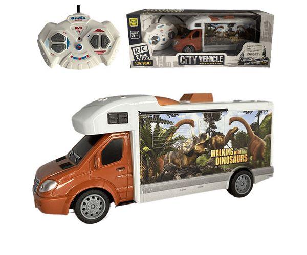 Walking with Dinosaurus RV cu telecomandă RC cu lumini 27MHz scară 1/32 25cm