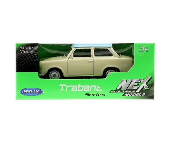 Welly: Mașinuță metalică Trabant, model disponibil în mai multe variante, scară 1/64