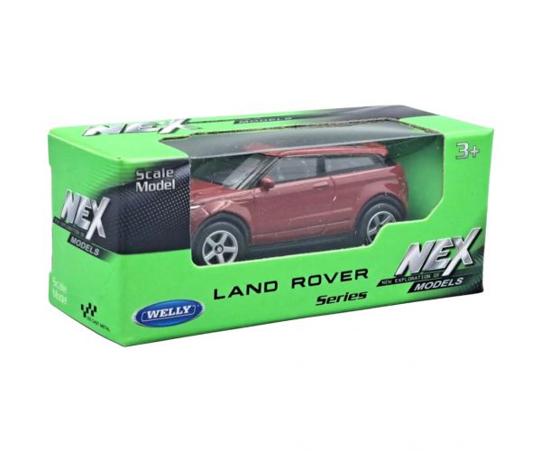 Welly: Model de mașină metalică Land Rover Evoque vișiniu, scară 1/64