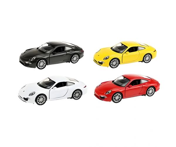 Welly: Model de mașină metalică Porsche 911 Carrera S, disponibil în mai multe variante, 11 cm