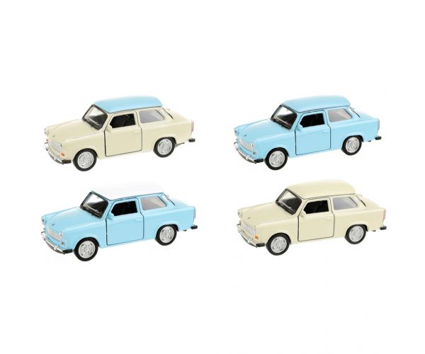 Welly: Model de mașină mică Trabant 601 din metal, disponibil în mai multe variante, 11 cm