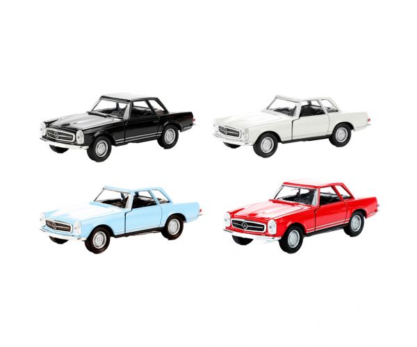Welly: Model de mașinuță din metal Mercedes-Benz 1963 230SL, disponibil în mai multe variante, 11 cm