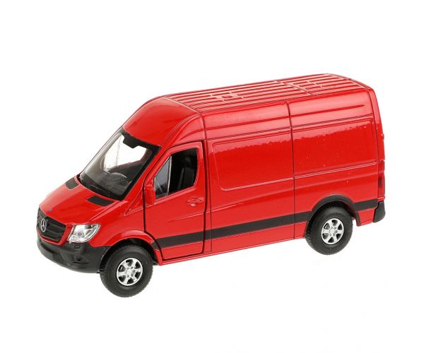 Welly: Model de mașinuță din metal Mercedes-Benz Sprinter, disponibil în mai multe variante, 11 cm