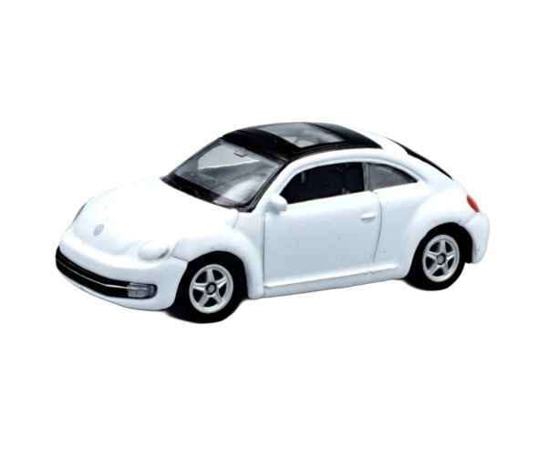 Welly: model de mașină mică Volkswagen Broscuță albă, scară 1/64