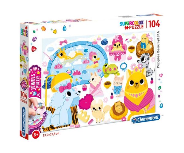 Kiskedvencek wellnesse 104 db-os puzzle strasszkövekkel -  Clementoni