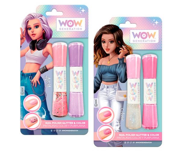 WOW Generation: Set de 2 piese de lac de unghii și sclipici în mai multe variante.