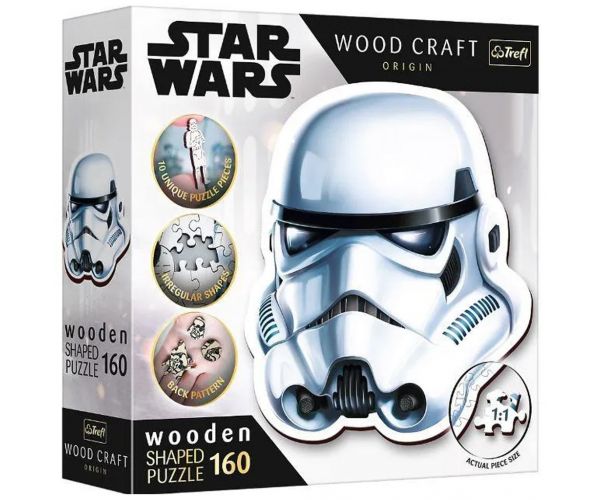 Wood Craft: Star Wars - Rohamosztagos katona sisak 160 db-os prémium fa puzzle - Trefl