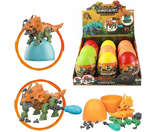 World of Dinosaurs dinozaur demontabil cu șurubelniță ou surpriză 1buc