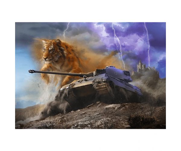 World of Tanks Tigrul II puzzle premium plus calitate 1000 piese - Trefl