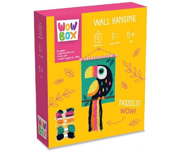 WowBox: Set creativ pentru decor de perete macrame cu model de tucan