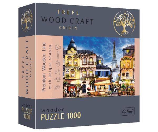 Wood Craft: Aleea franceză 1000 bucăți premium lemn puzzle - Trefl