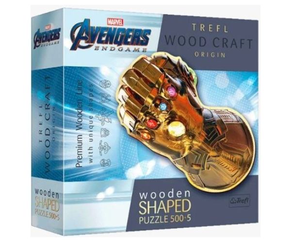 Wood Craft: Bosszúállók végtelen kesztyű 500+5db-os prémium fa puzzle - Trefl