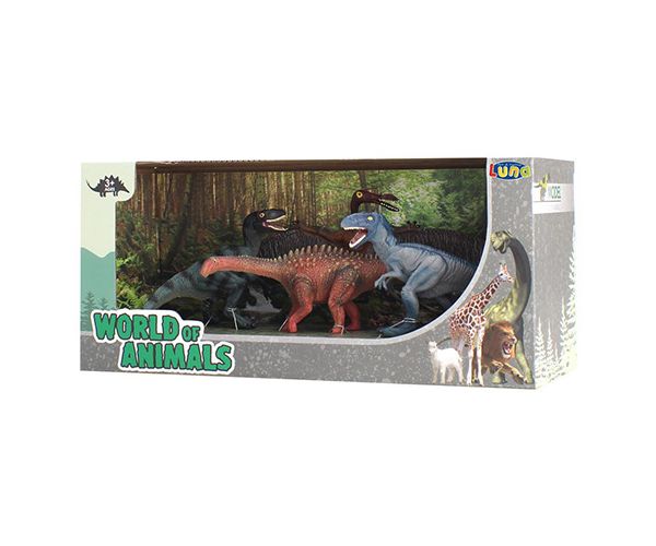 World Of Animals: Dinozaur 4 bc set de joacă